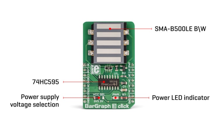 Block Diagram - Mikroe MIKROE-3264 BarGraph 3 Click